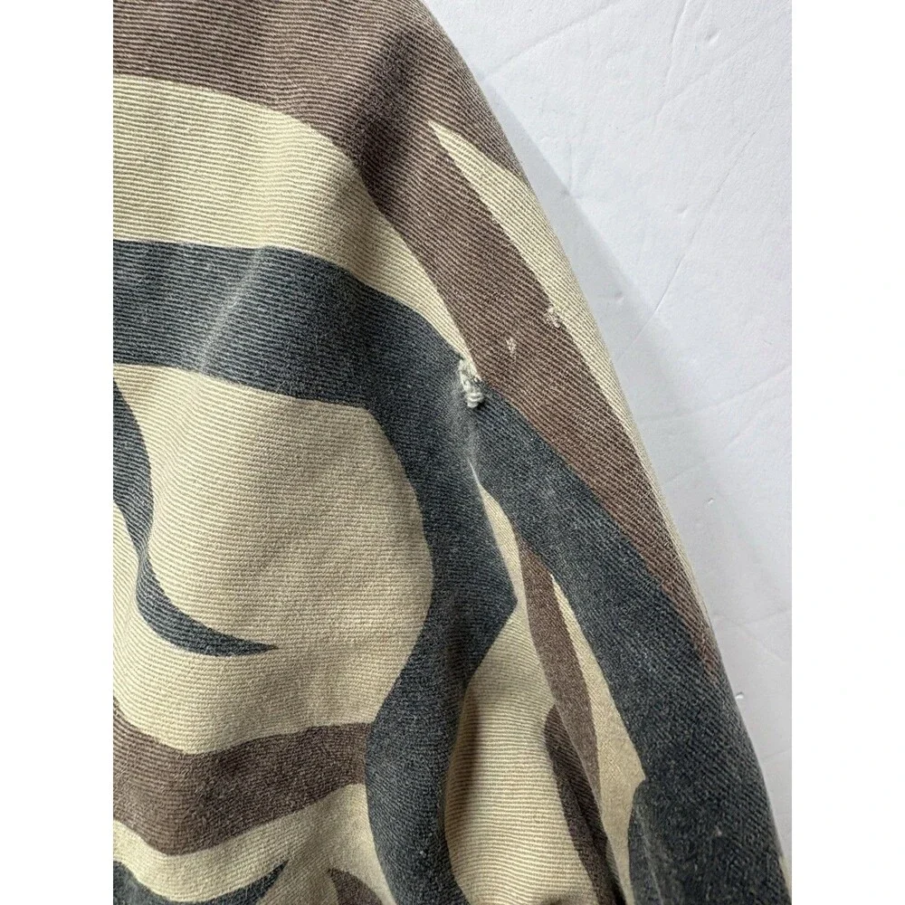 Vintage ASAT Camo Zip Jacket Heavyweight Hunting 90s Y2K Distressed Mens 3XL